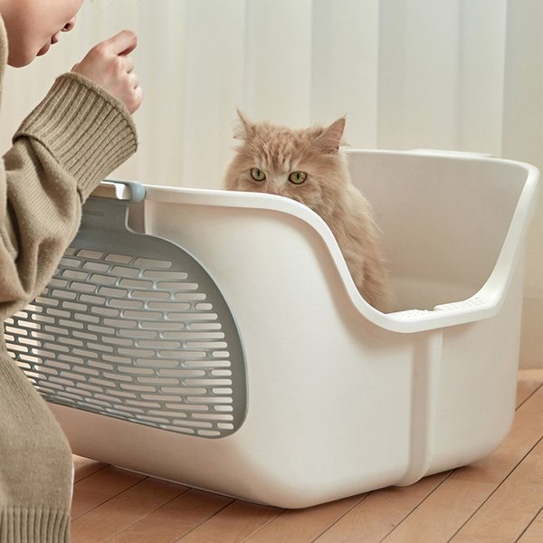 반자동 스윙 고양이 화장실